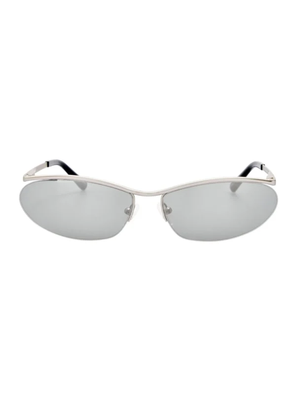 Linda Farrow Charlotte Sunglasses in Silver Mirror