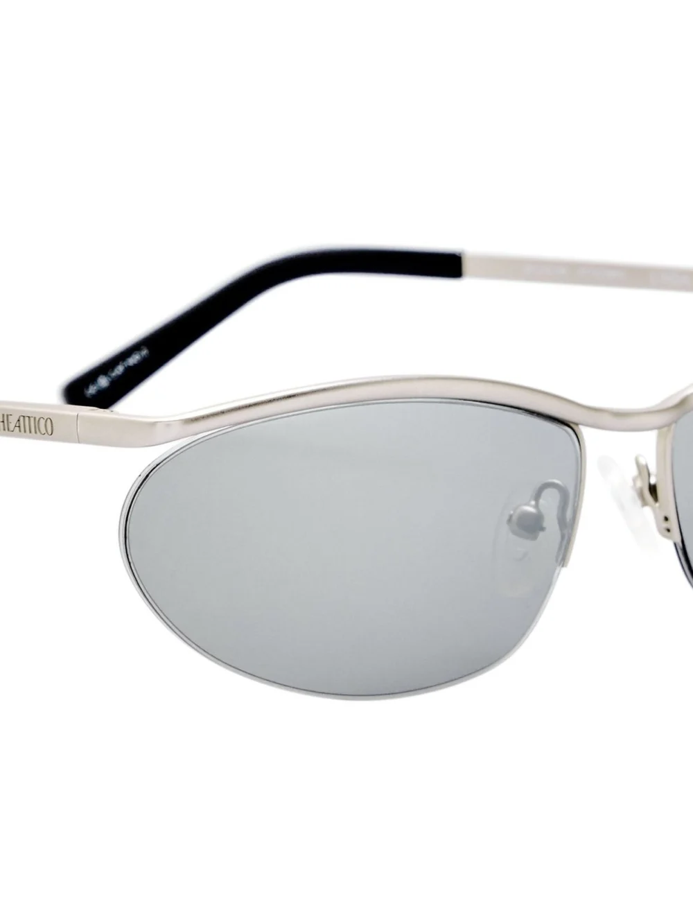 Linda Farrow Charlotte Sunglasses, silver mirror, view 3
