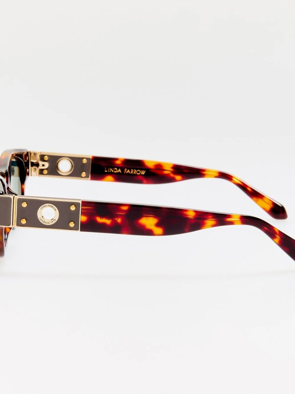 Linda Farrow Clara Sunglasses, dark tortoiseshell, view 6