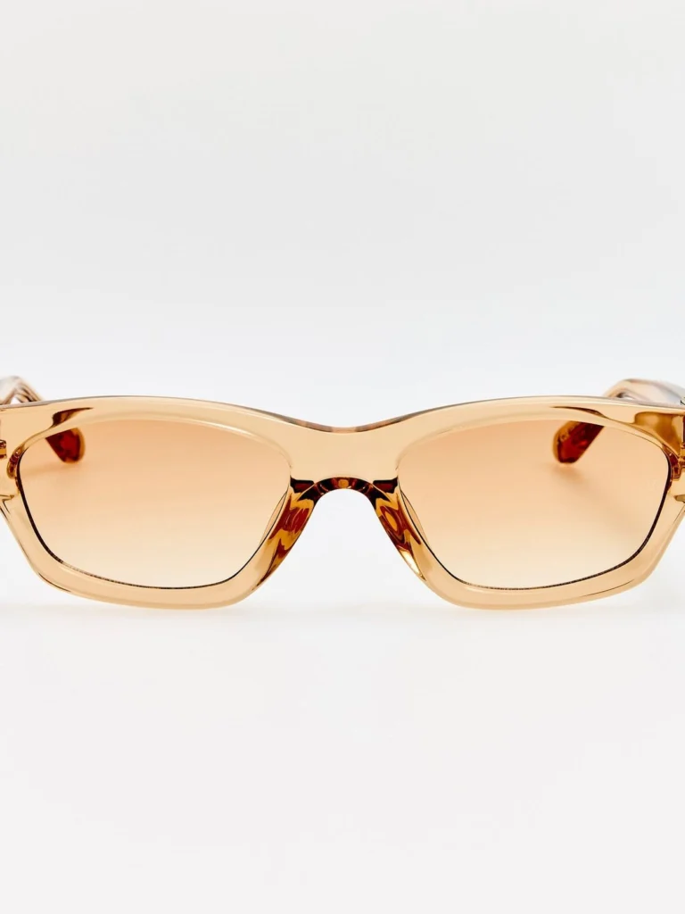 Linda Farrow Clara Sunglasses in Honey