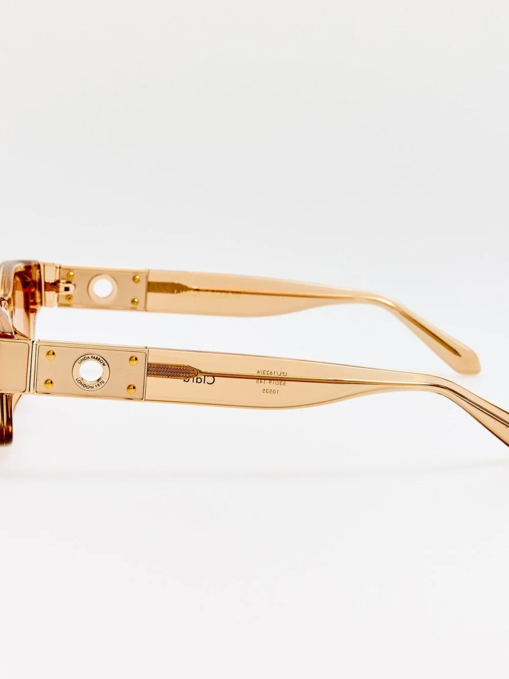 Linda Farrow Clara Sunglasses, honey, view 6