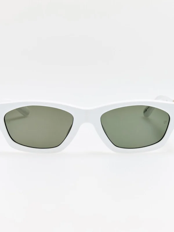 Linda Farrow Clara Sunglasses in White