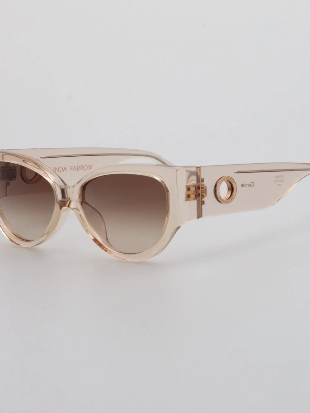 Linda Farrow Connie Sunglasses, ash, view 2