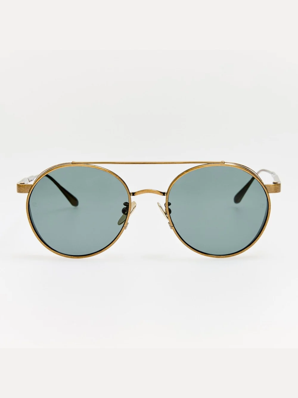 Linda Farrow Conor Sunglasses in antique gold and green