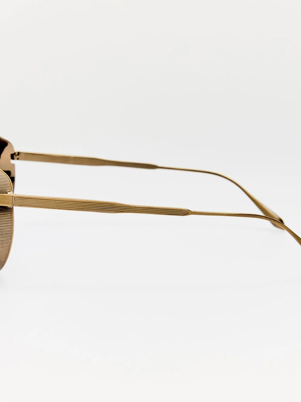 Linda Farrow Conor Sunglasses, antique gold and green, view 6