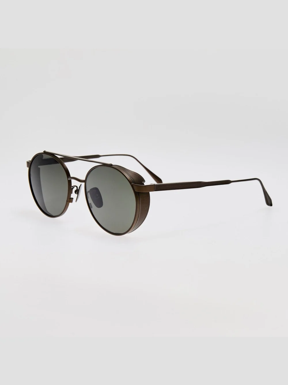 Linda Farrow Conor Sunglasses, matt black nickel, view 2