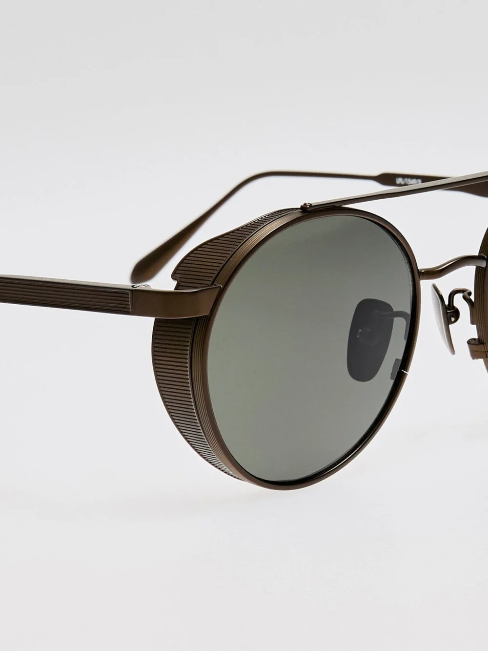 Linda Farrow Conor Sunglasses, matt black nickel, view 3