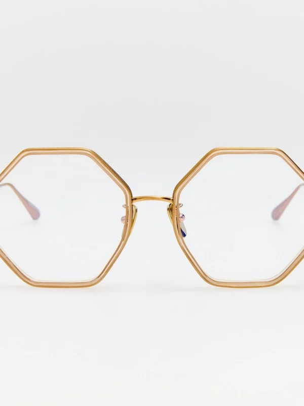 Linda Farrow Coraline Optical in Matt Champagne and Ash