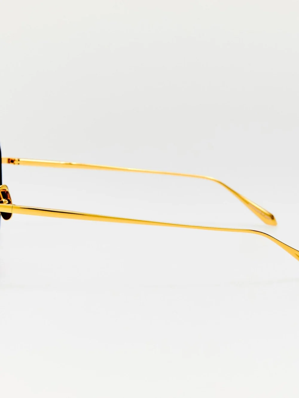 Linda Farrow Coraline Sunglasses, 22k gold and grey, view 5