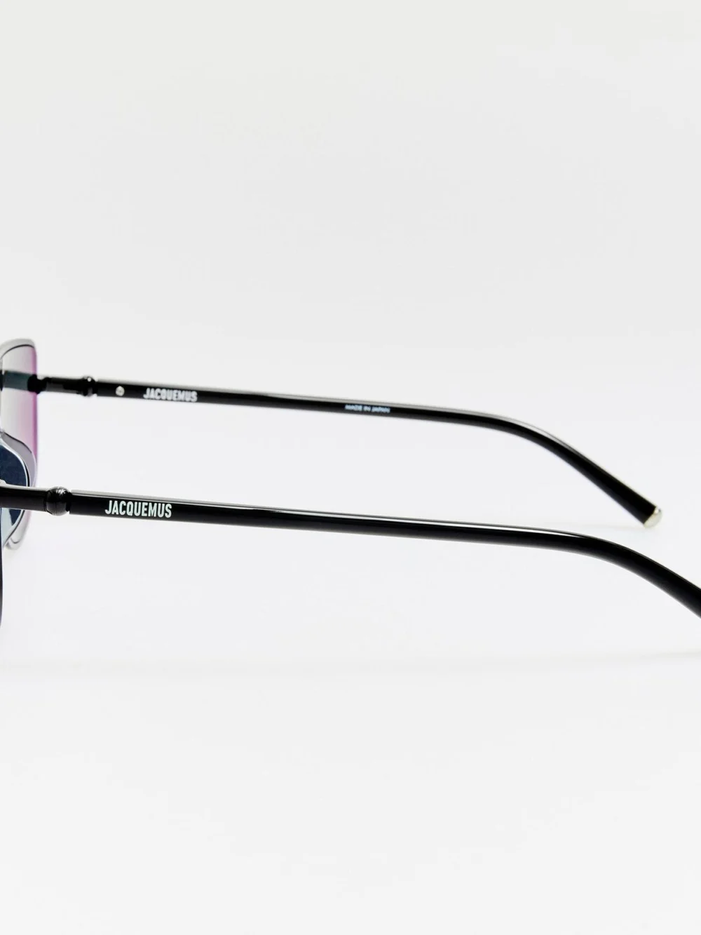 Linda Farrow Corsa Sunglasses, black and grey, view 6