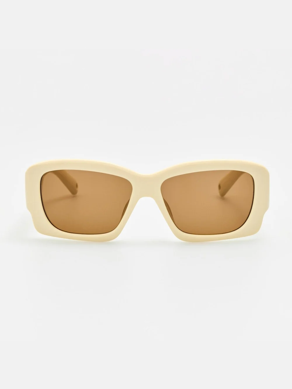 Linda Farrow Croisiere Rectangular Sunglasses in sand