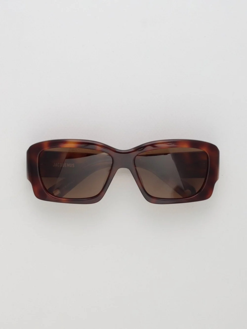 Linda Farrow Croisiere Rectangular Sunglasses in tortoiseshell