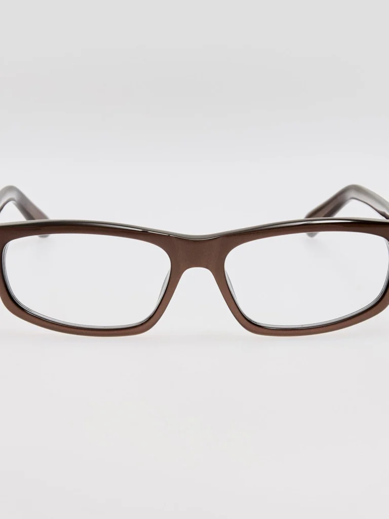 Linda Farrow Cuadro Optical in Metallic Brown