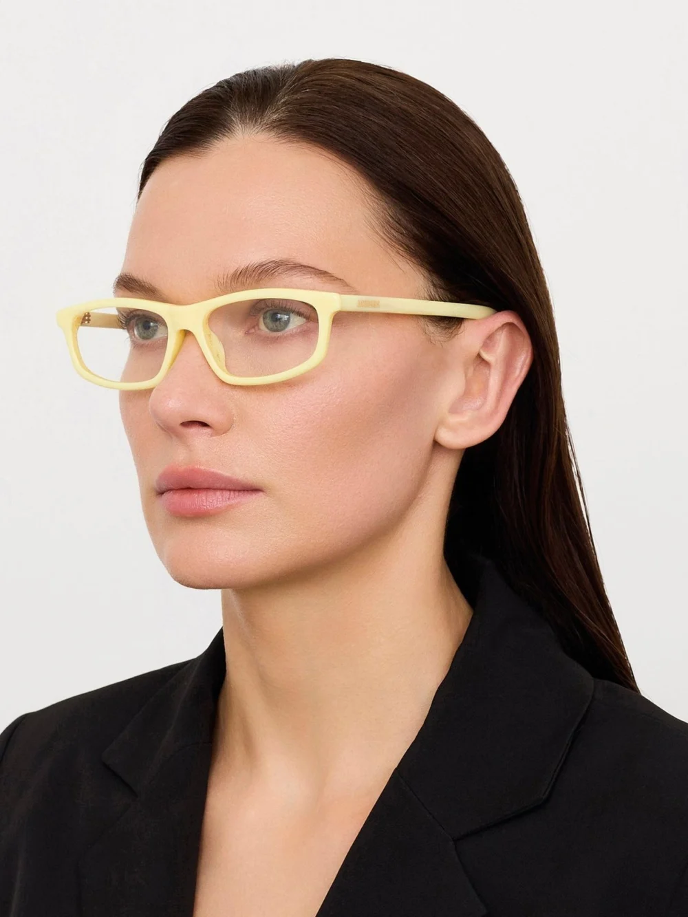 Linda Farrow Cuadro Optical, yellow stripe, view 3