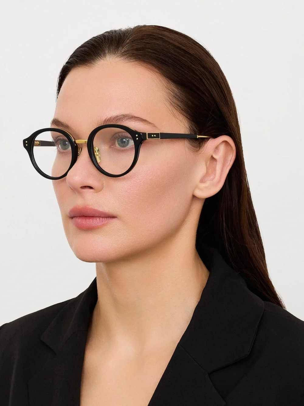 Linda Farrow Curtis Optical, black, view 3