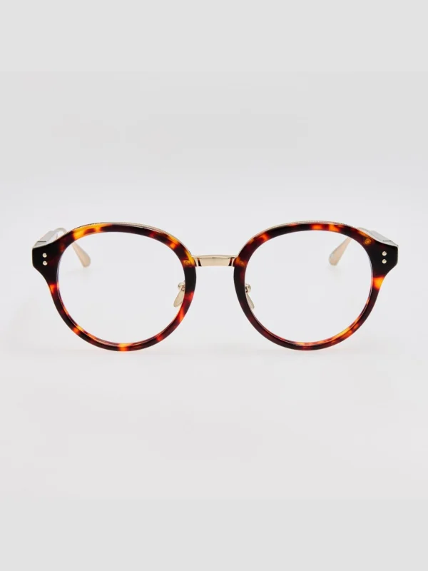 Linda Farrow Curtis Optical in Dark Tortoiseshell