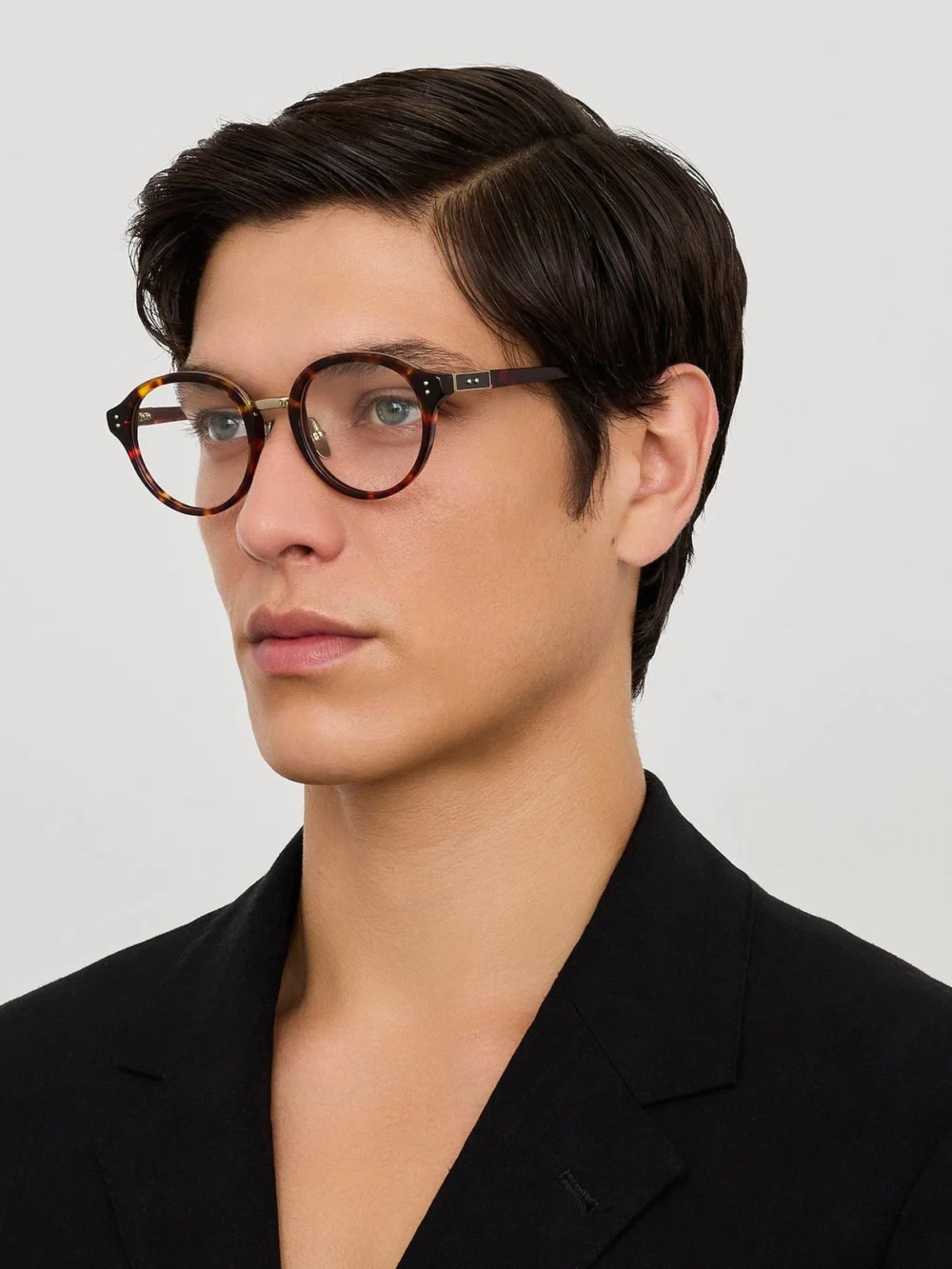 Linda Farrow Curtis Optical, dark tortoiseshell, view 4