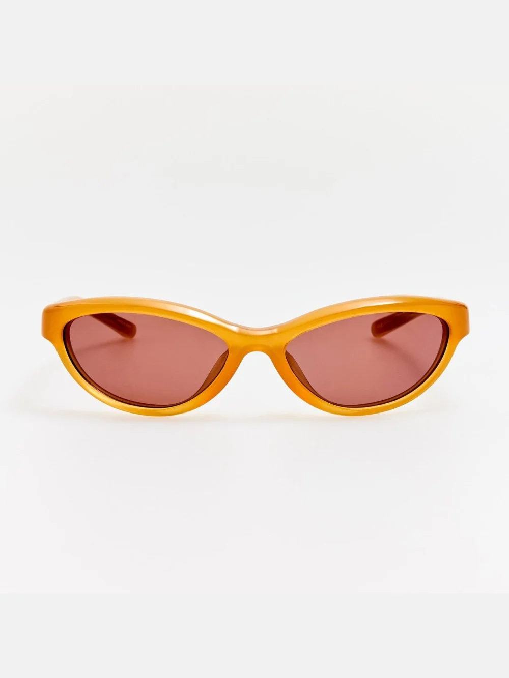 Linda Farrow Curvo Sunglasses in caramel