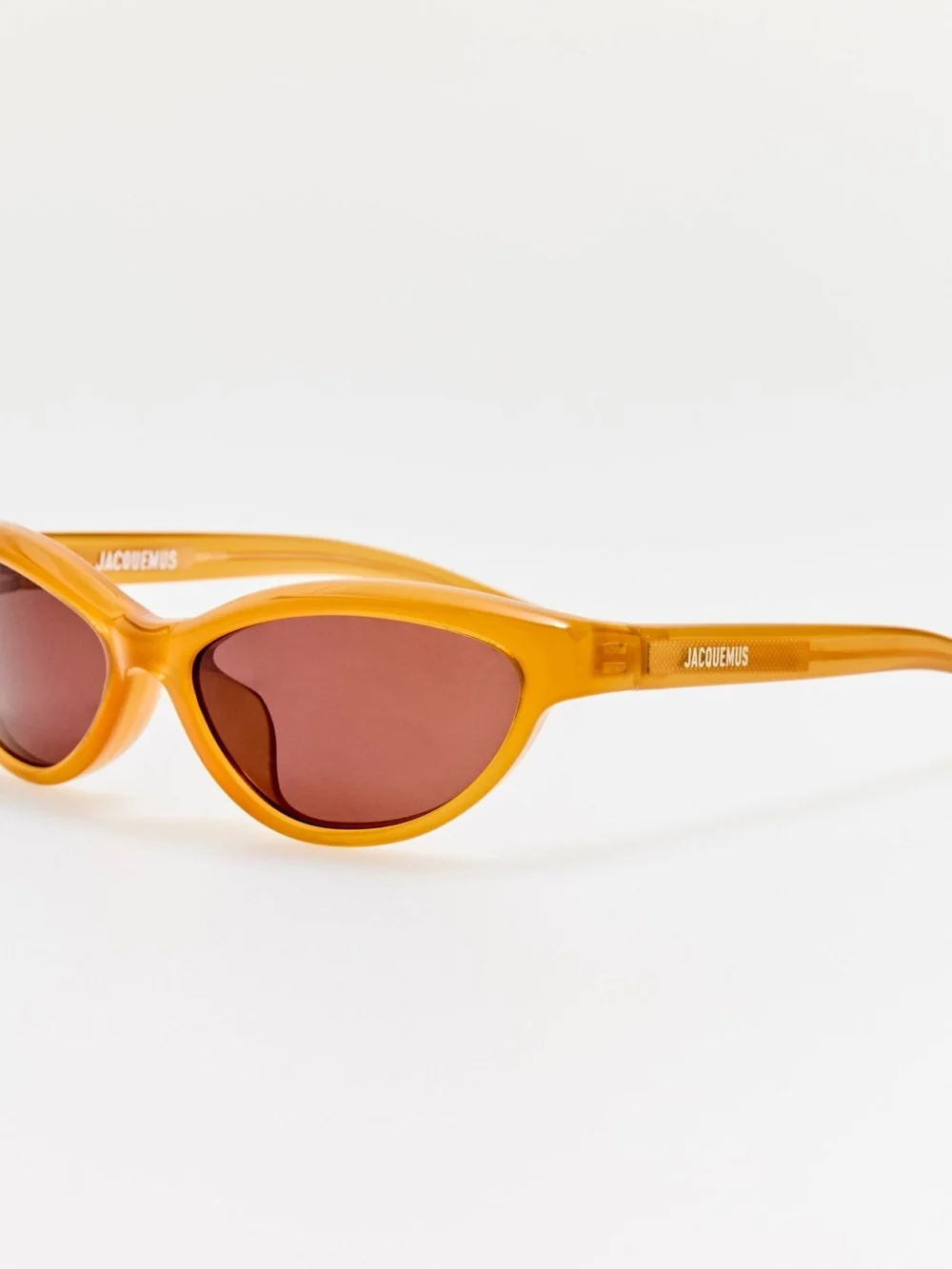 Linda Farrow Curvo Sunglasses, caramel, view 2