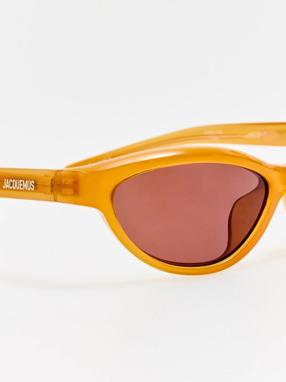 Linda Farrow Curvo Sunglasses, caramel, view 4