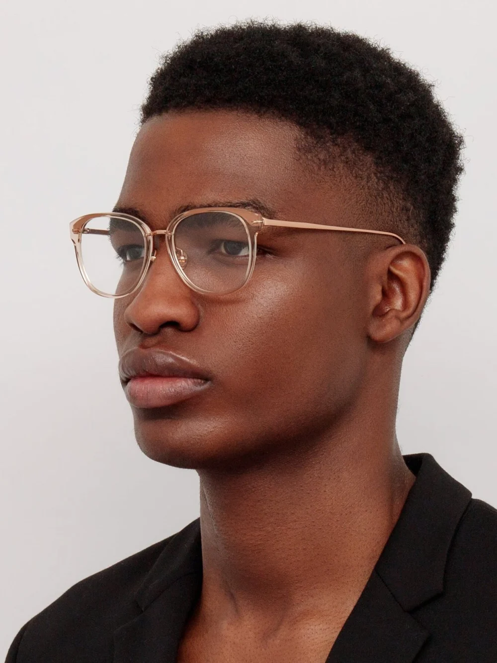 Linda Farrow Cyrus D-Frame Optical, ash, view 4