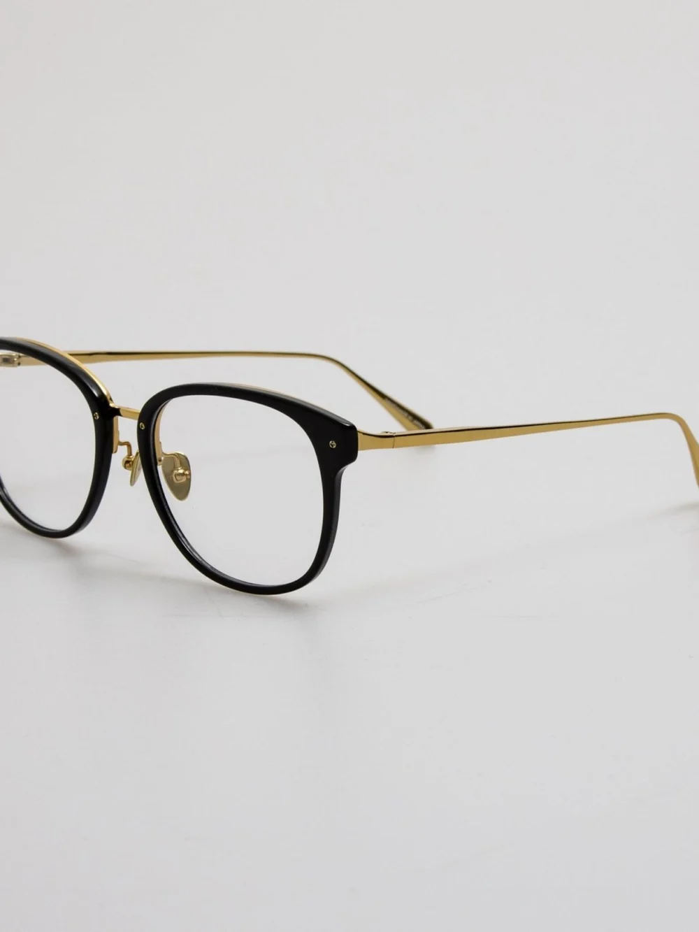 Linda Farrow Cyrus D-Frame Optical, black, view 2