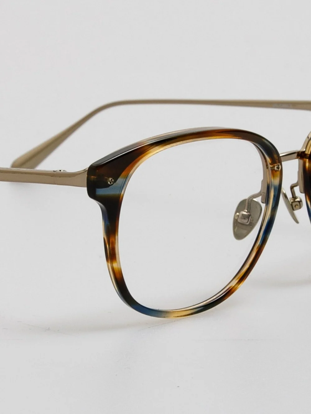 Linda Farrow Cyrus D-Frame Optical, earth horn, view 5