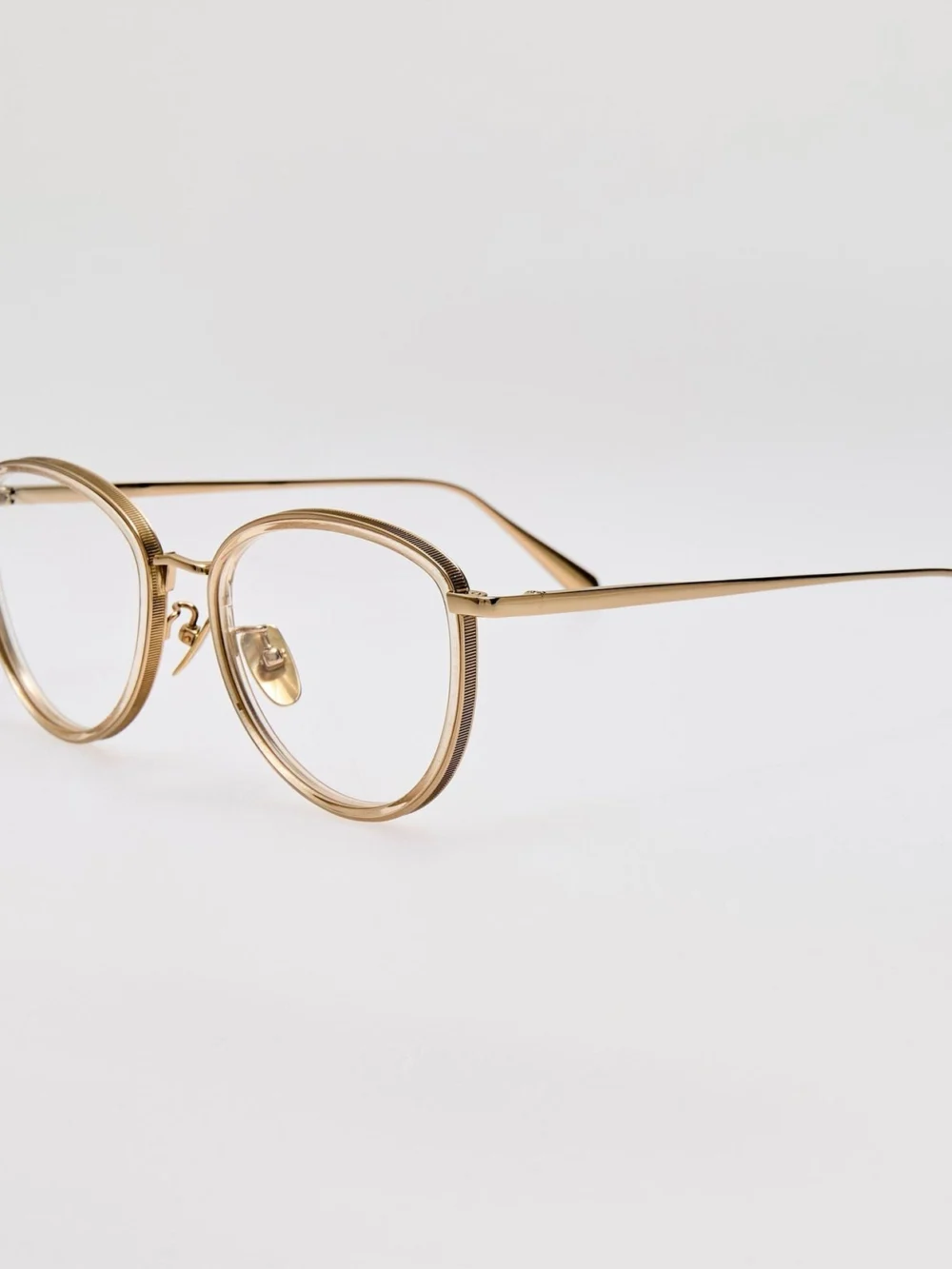 Linda Farrow Dahlia Optical, 22k gold and ash, view 2