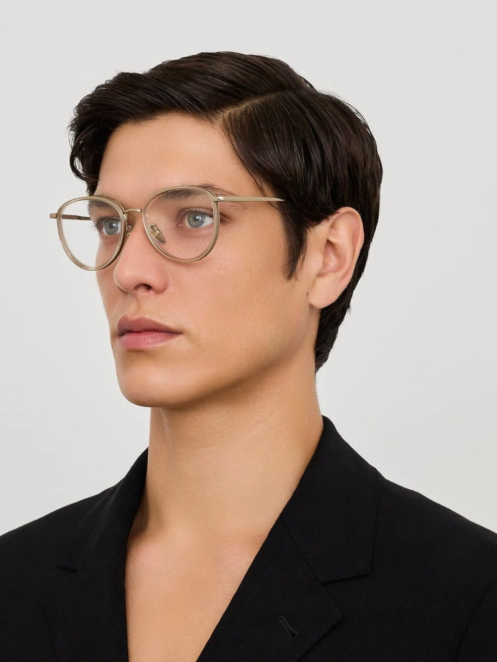 Linda Farrow Dahlia Optical, 22k gold and ash, view 4