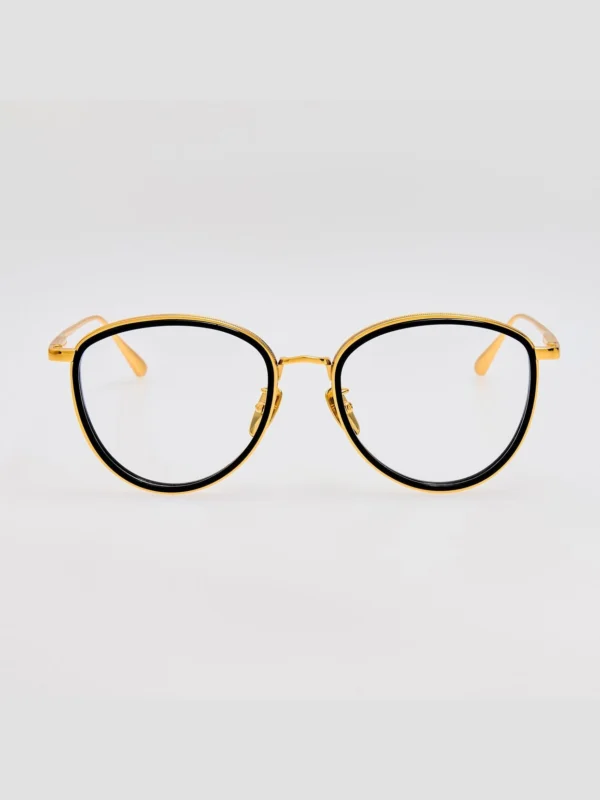 Linda Farrow Dahlia Optical in 22K Gold and Black