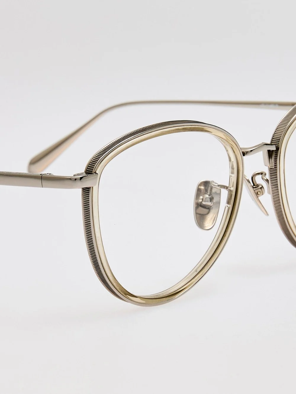 Linda Farrow Dahlia Optical, 22k white gold and truffle, view 5