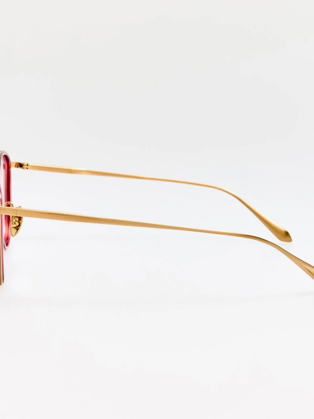 Linda Farrow Dahlia Optical, matt champagne and wine, view 5