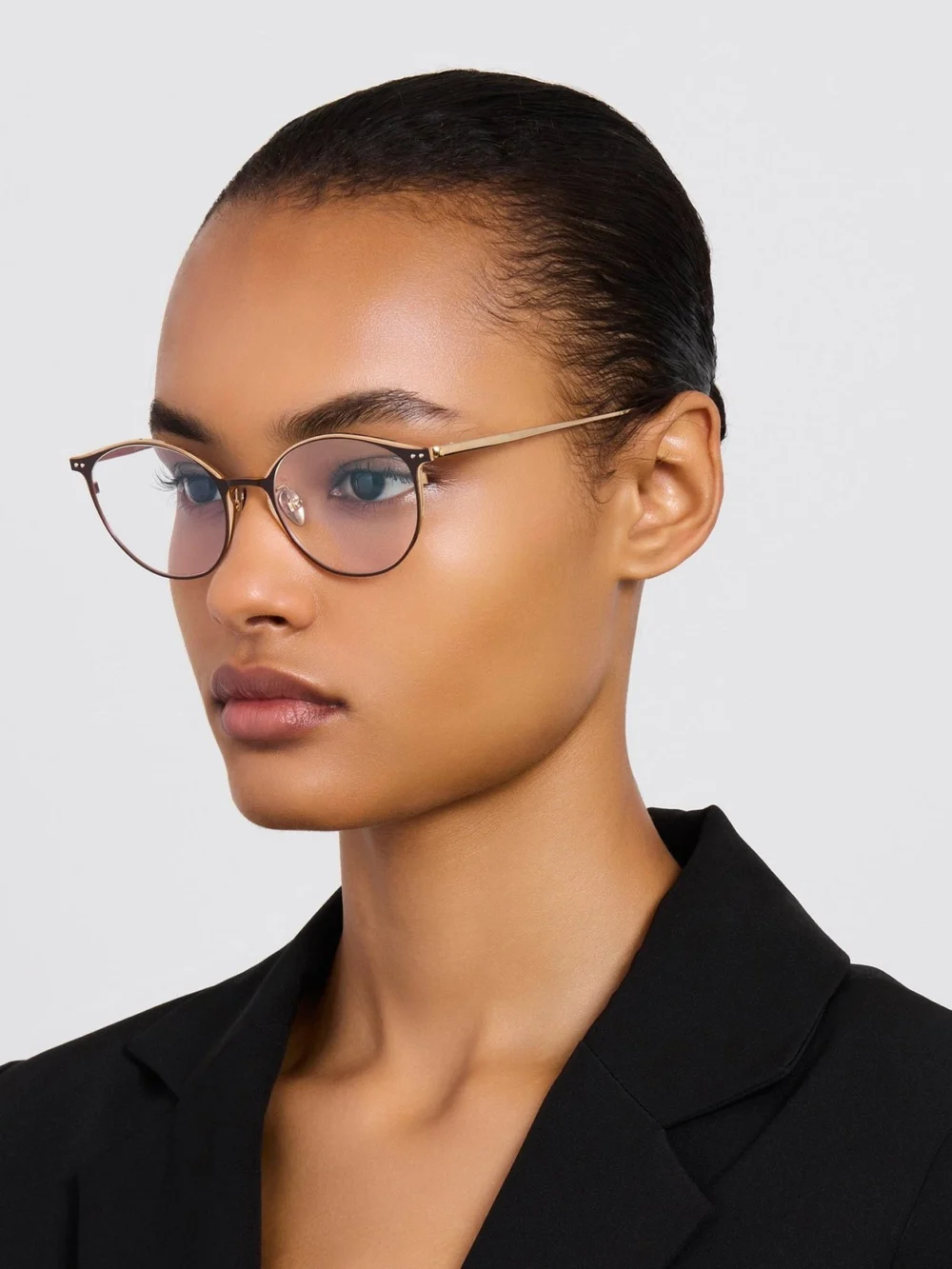Linda Farrow Daley Optical, satin mocha, view 3