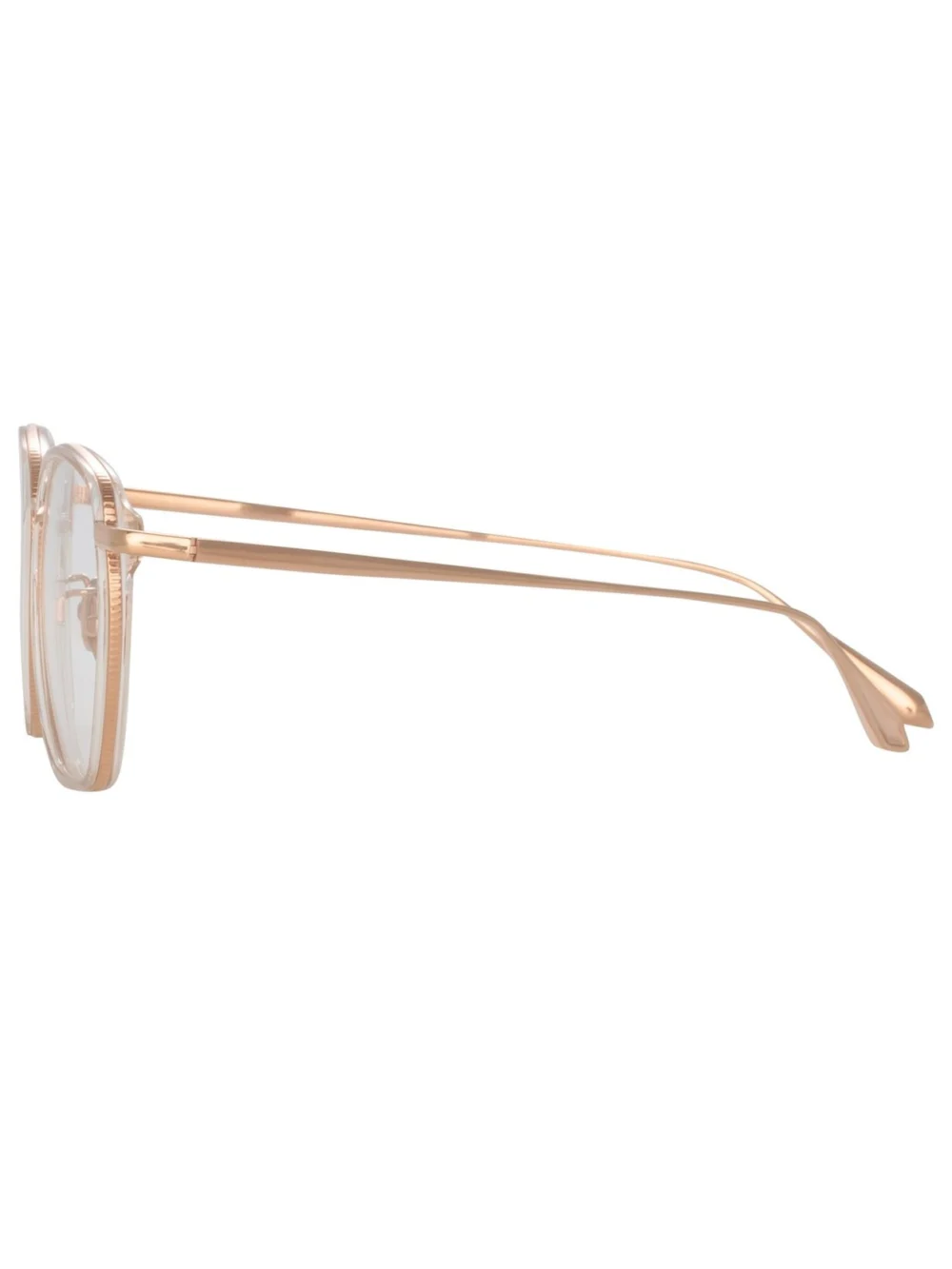 Linda Farrow Danilo Optical Frame, 18k rose gold, view 5