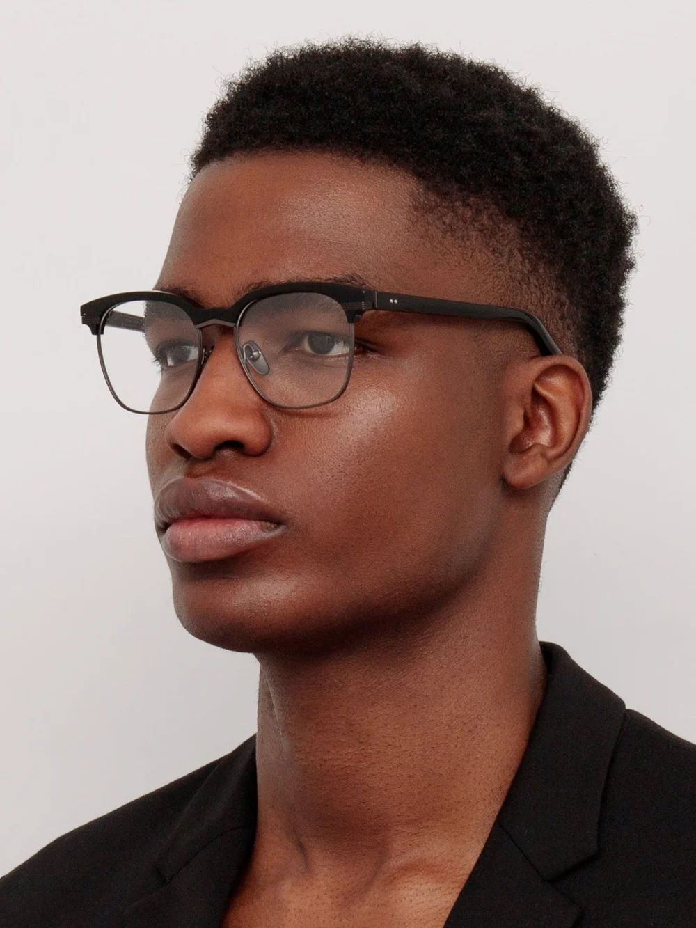 Linda Farrow Darin Optical, black matt nickel, view 4