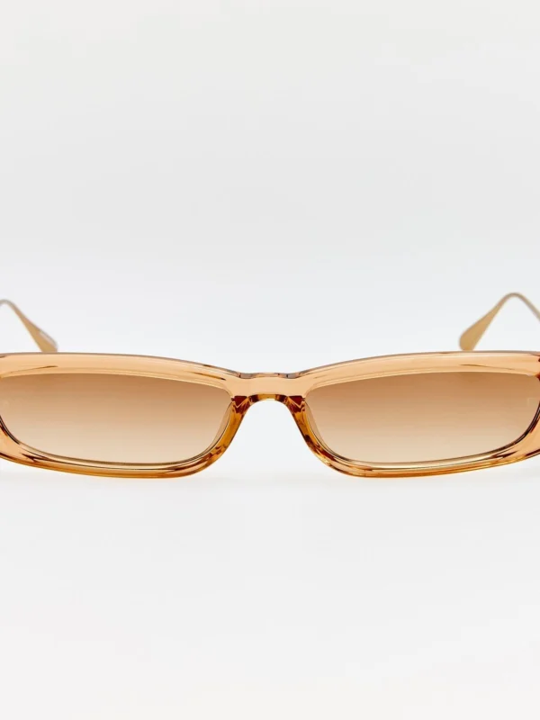 Linda Farrow Darya Sunglasses in Honey