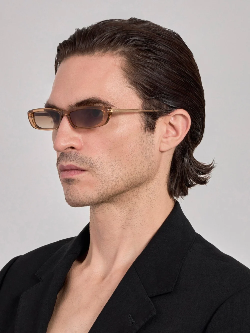 Linda Farrow Darya Sunglasses, honey, view 4