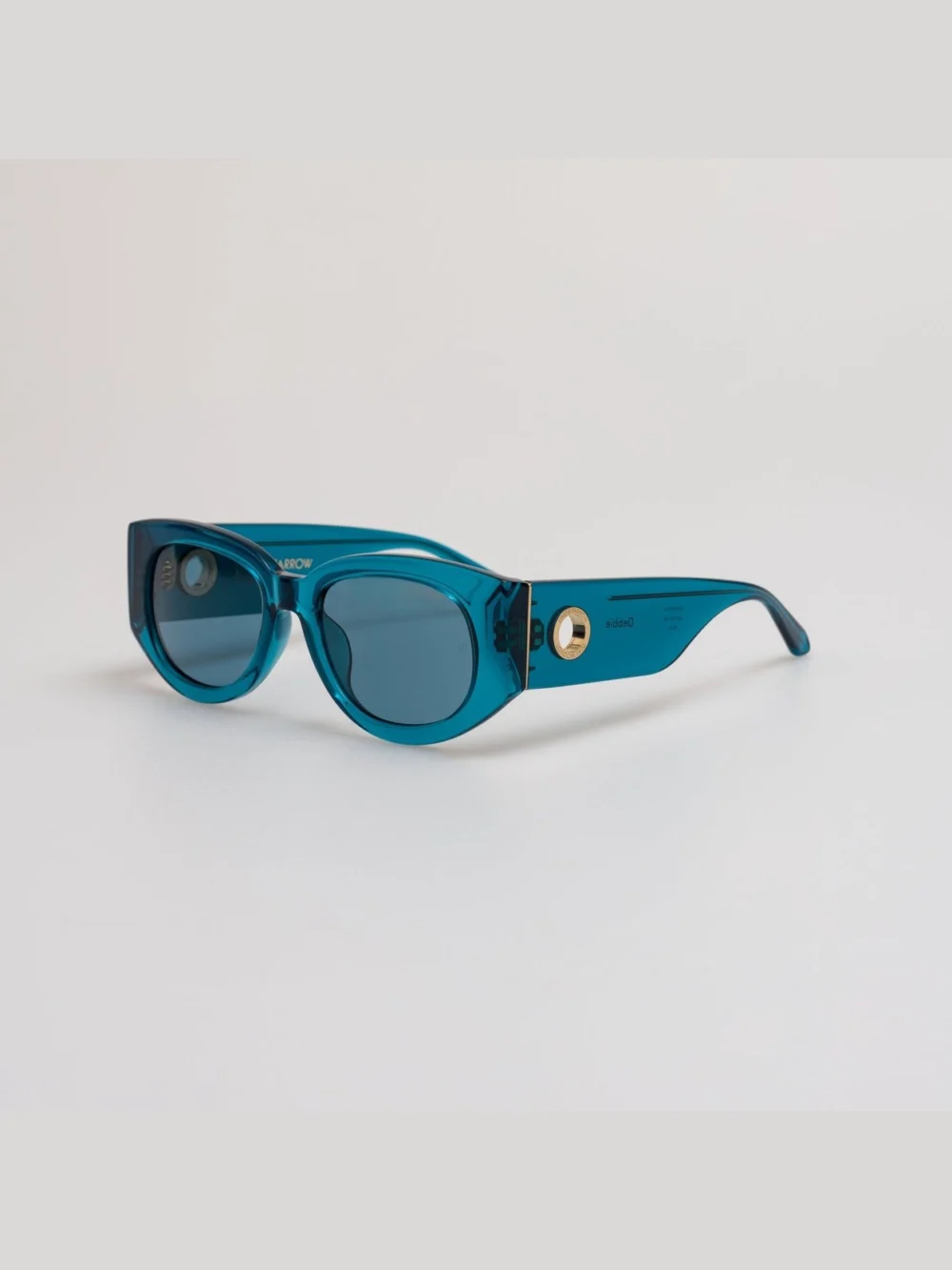 Linda Farrow Debbie Sunglasses, aqua, view 2