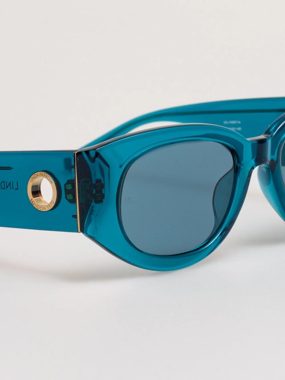 Linda Farrow Debbie Sunglasses, aqua, view 4