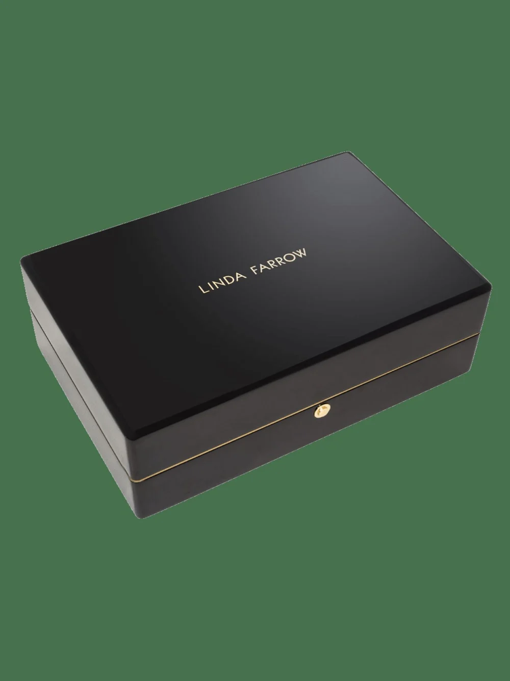 Linda Farrow Debbie Sunglasses, black with diamonds and 22k gold, view 5
