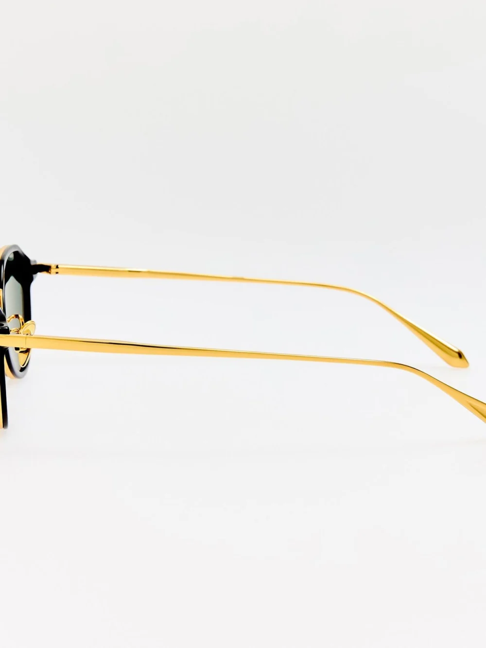 Linda Farrow Dellal Sunglasses, 22k gold and grey, view 6