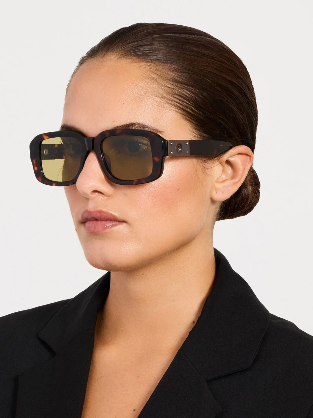 Linda Farrow Delmare Sunglasses, tortoiseshell and brown barberini photochromic transition lenses, view 5