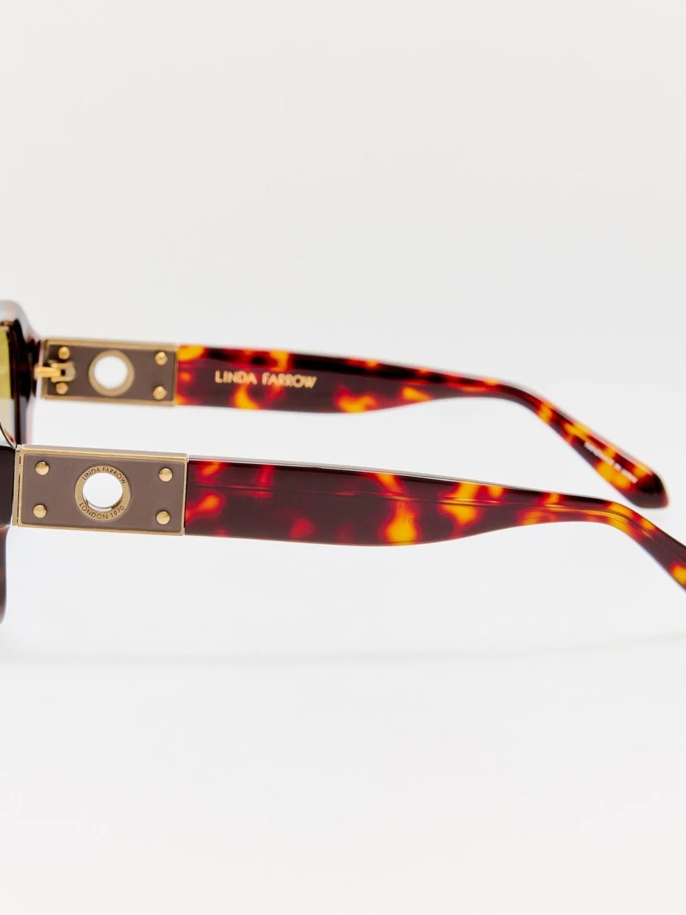 Linda Farrow Delmare Sunglasses, tortoiseshell and brown barberini photochromic transition lenses, view 6