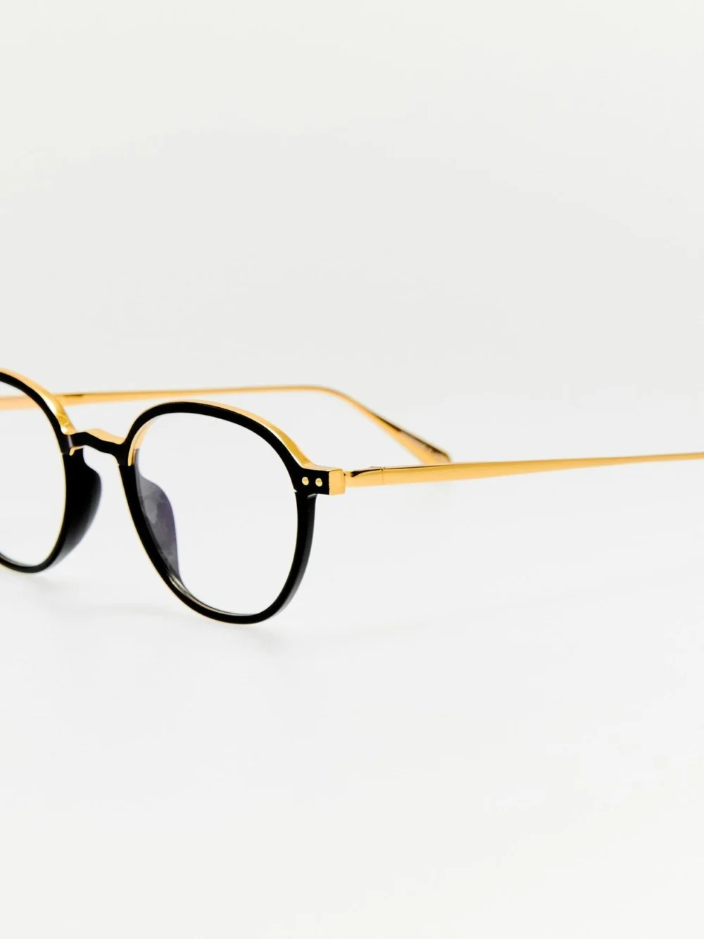 Linda Farrow Devon Optical, 22k gold and black, view 2