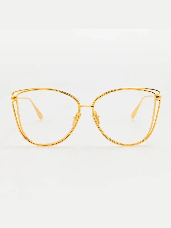 Linda Farrow Dinah Optical Frame in 22K Yellow Gold