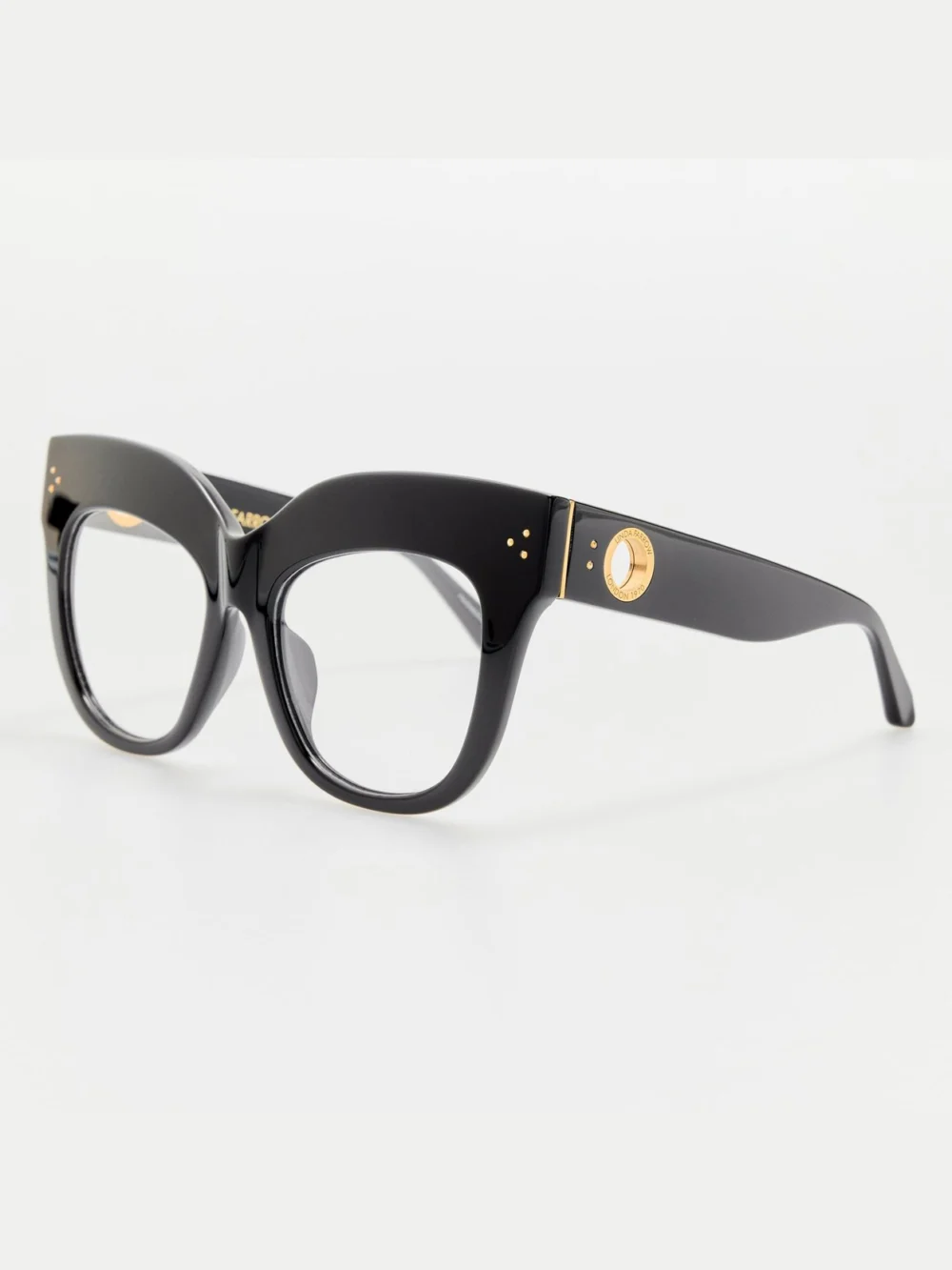 Linda Farrow Dunaway Optical Frame, black, view 2
