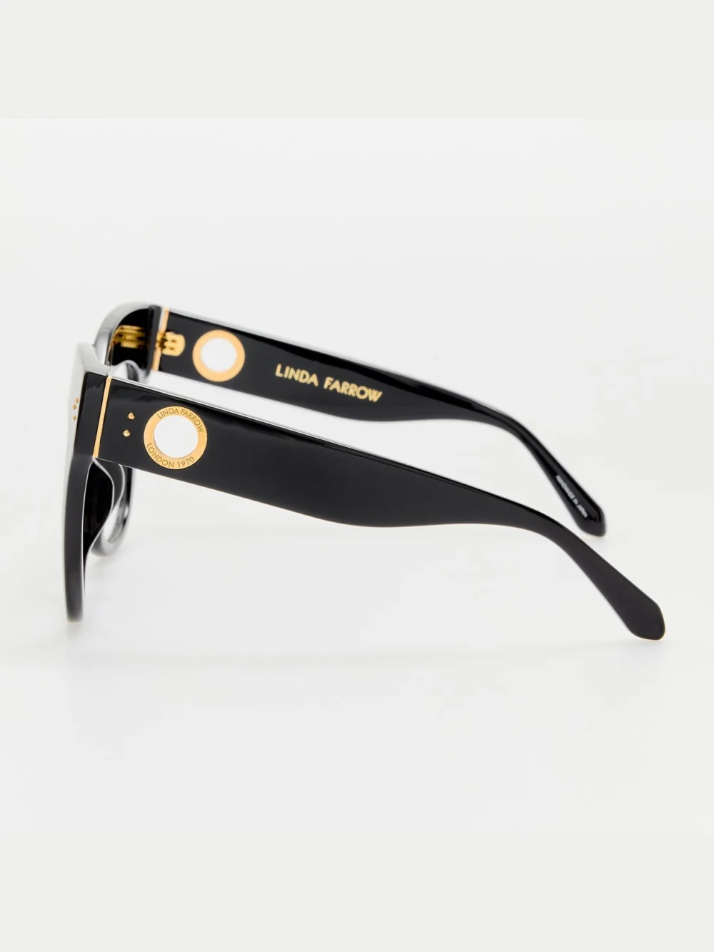 Linda Farrow Dunaway Optical Frame, black, view 4