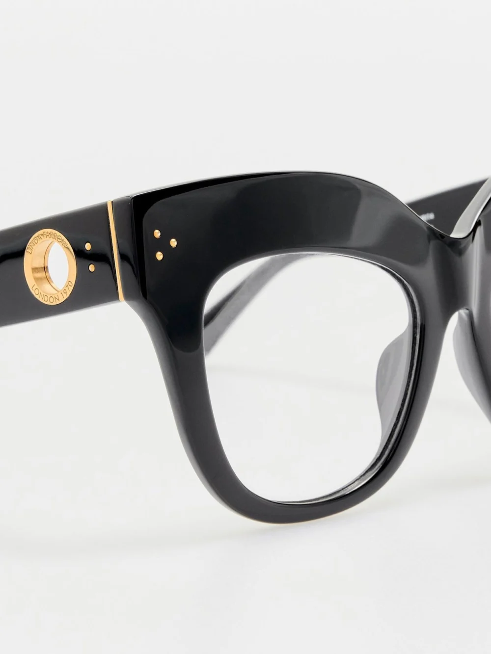 Linda Farrow Dunaway Optical Frame, black, view 5