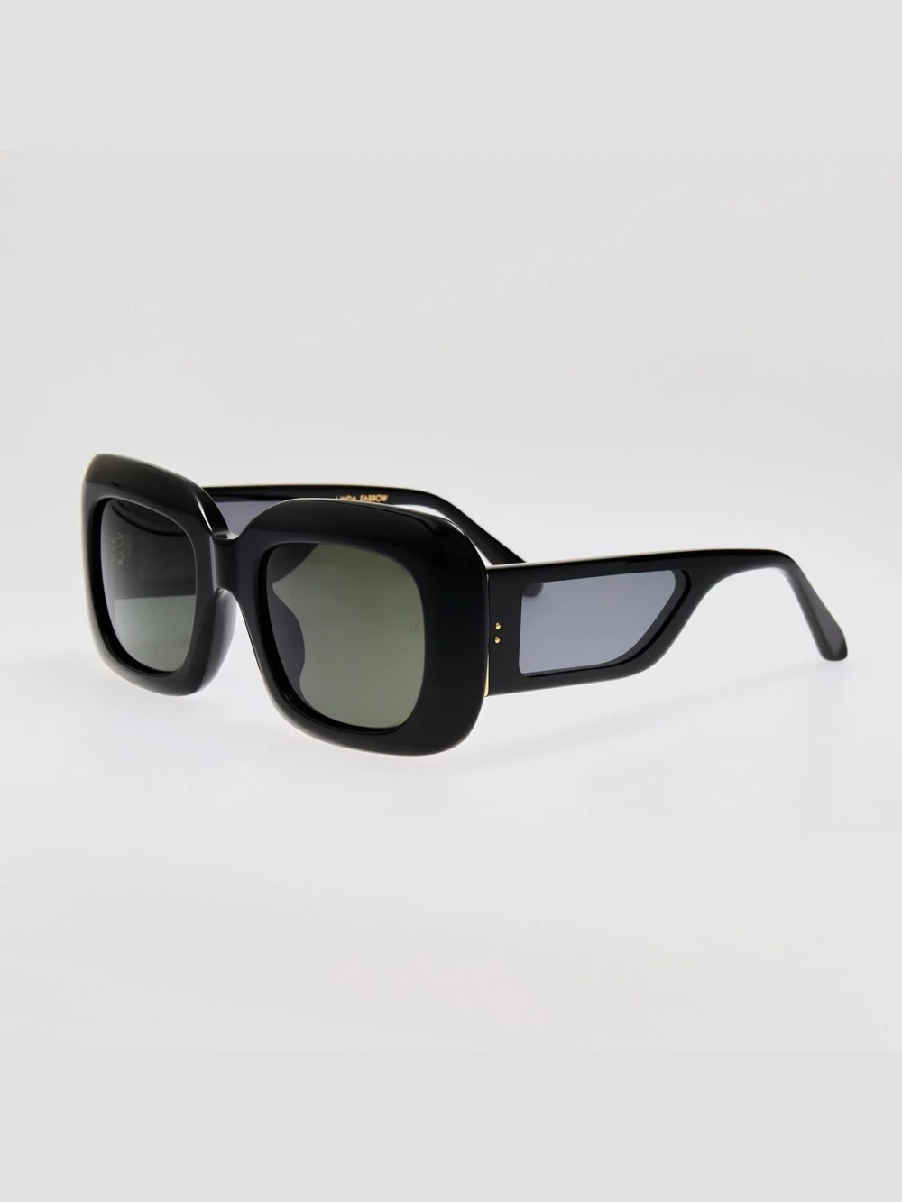 Linda Farrow Emmy Sunglasses, black, view 2