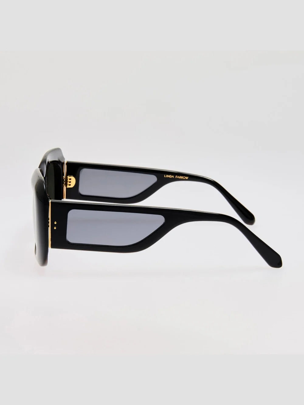 Linda Farrow Emmy Sunglasses, black, view 5